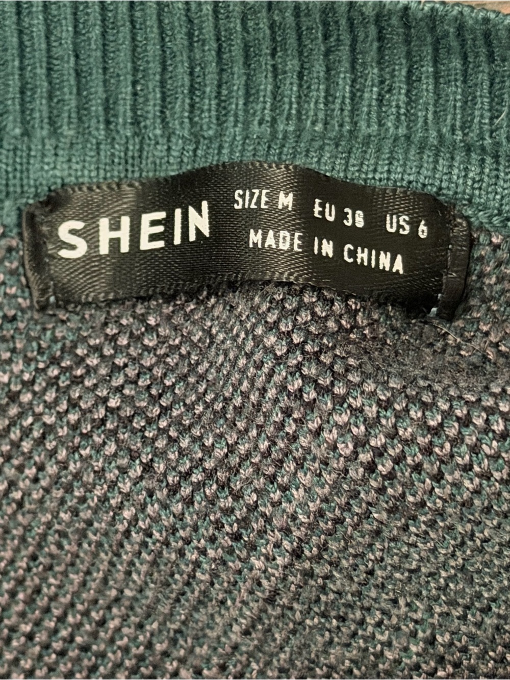 SHEIN Teal Argyle V-Neck Sweater Vest - Picture 5 of 5
